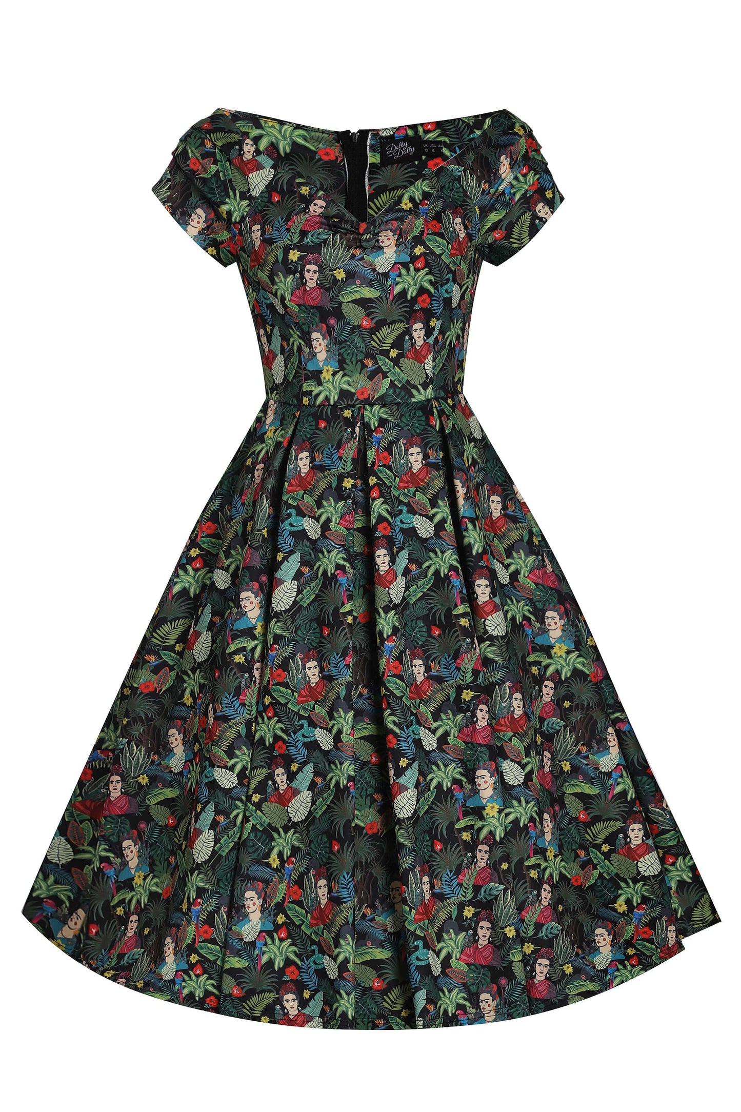 Lily Frida Kahlo Inspired Off Shoulder Dress