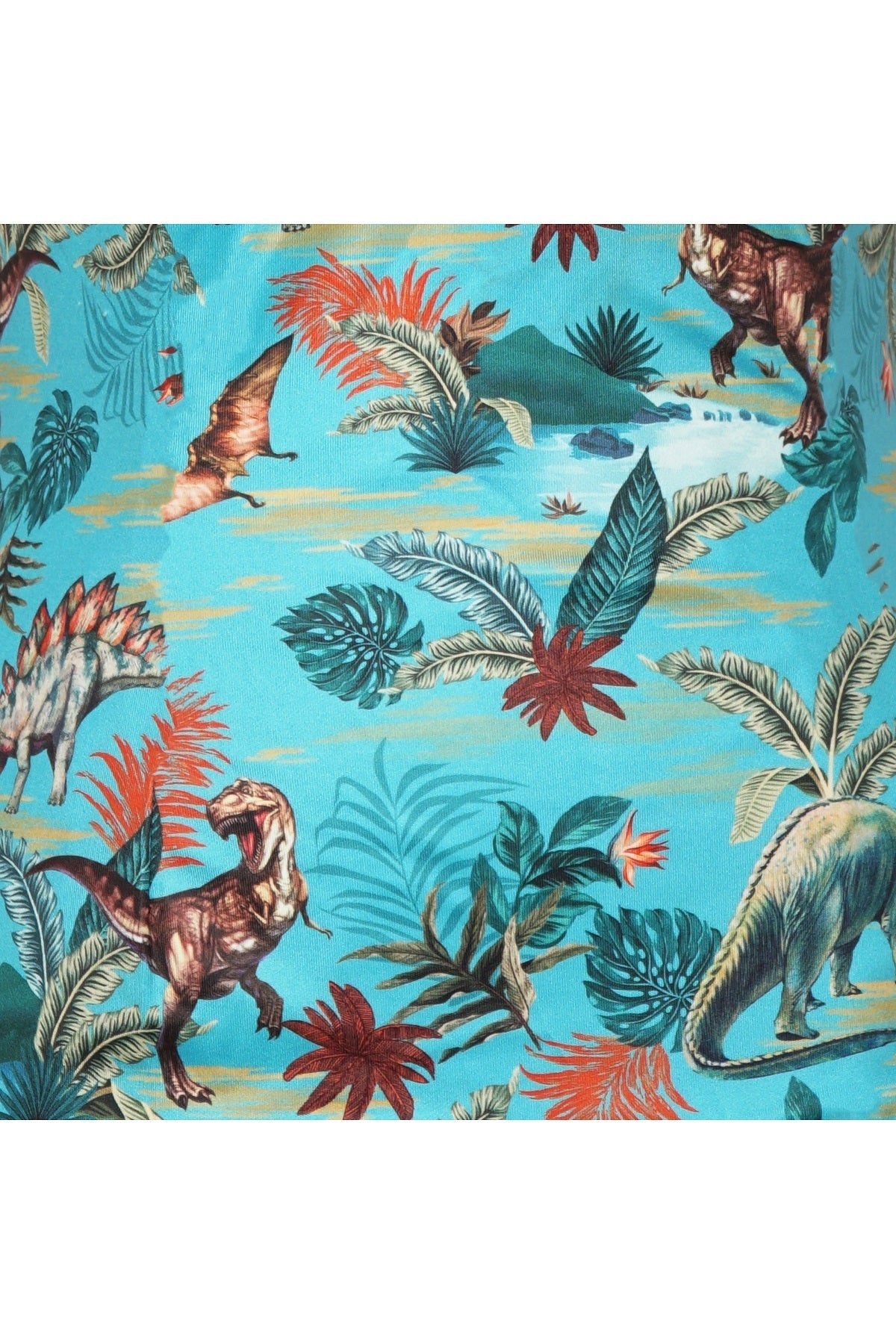 Lilian Off Shoulder Green Dinosaur Top