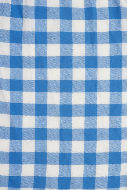 Lily Off Shoulder Blue Gingham Dress