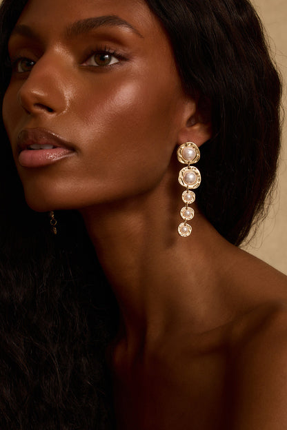 Olivia Gold and Pearl Earrings