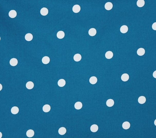 Amanda Polka Dot Swing Dress Peacock Blue & White
