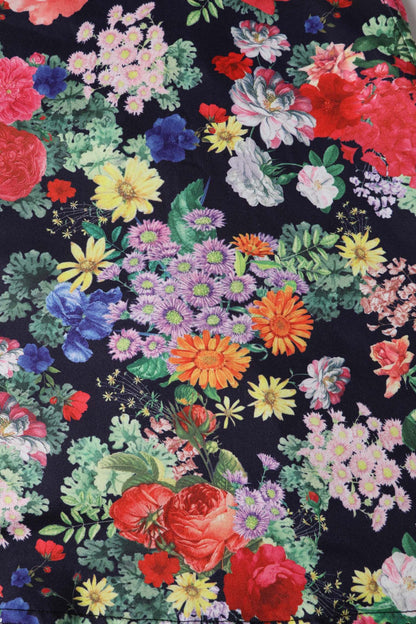 Matilda Navy Blue Midnight Garden Floral Wrap Dress