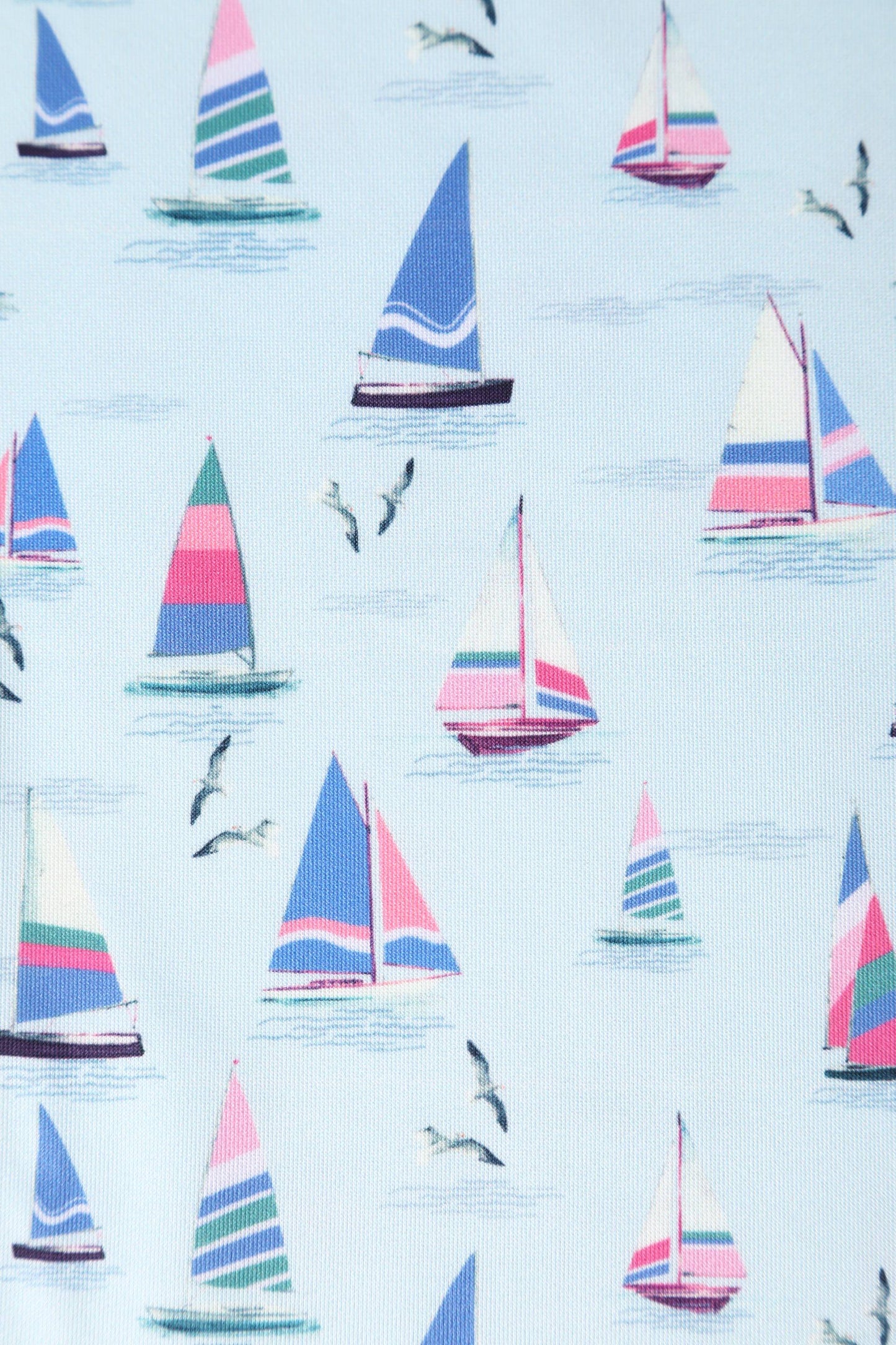 Melissa Light Blue Nautical Sailboat Strapless Dress