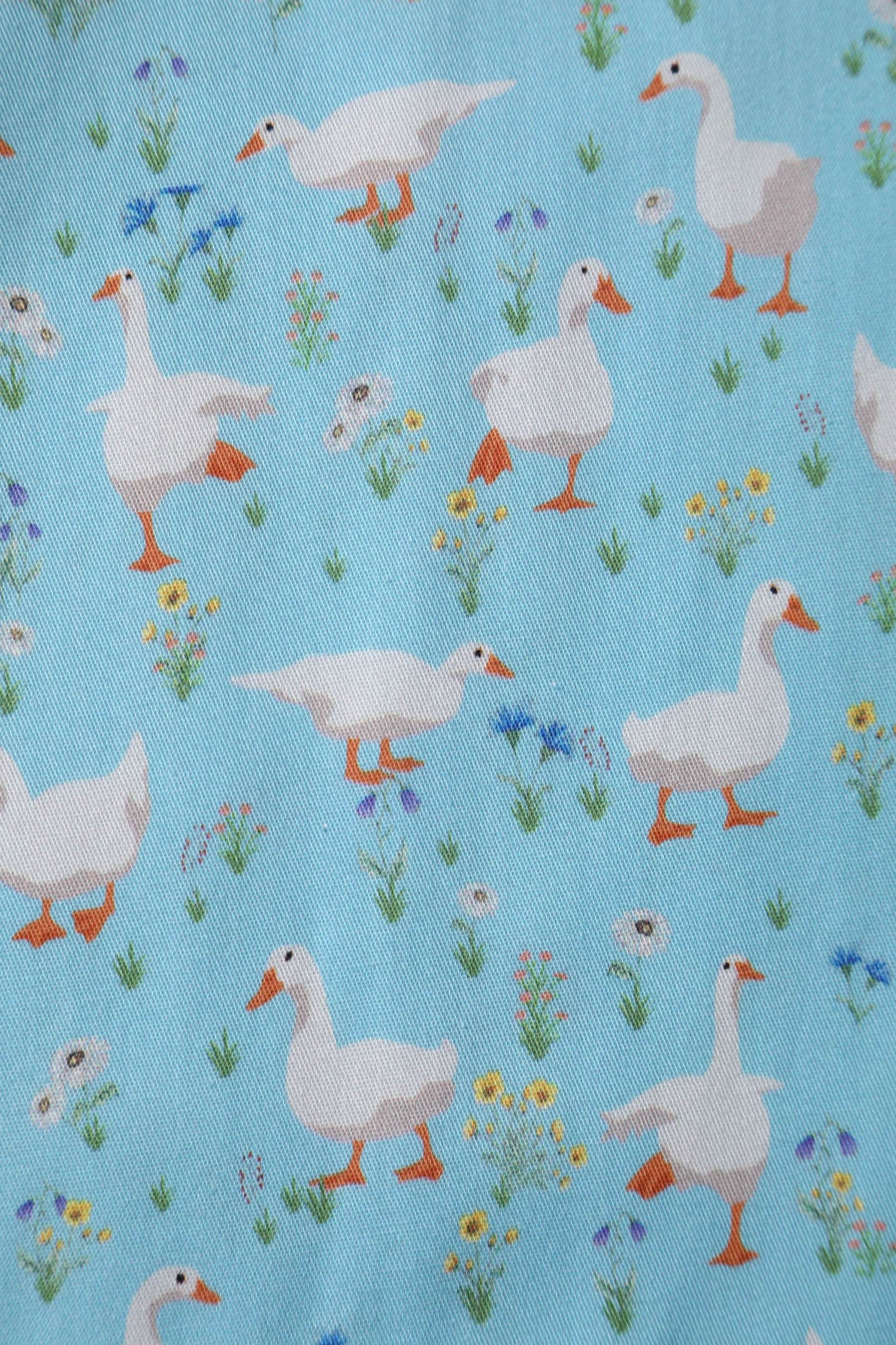Penelope Duck Farm Shirt Dress In Light Blue