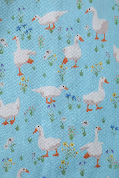 Penelope Duck Farm Shirt Dress In Light Blue