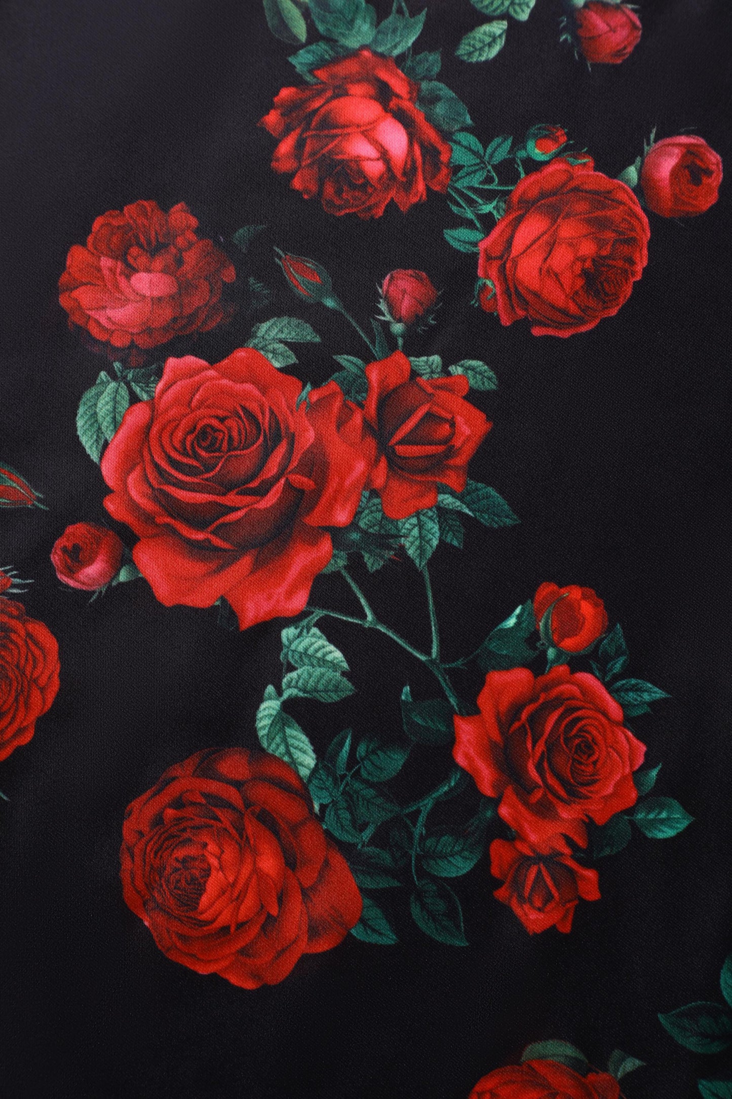 Grace Black Rose Pleated Bust Dress