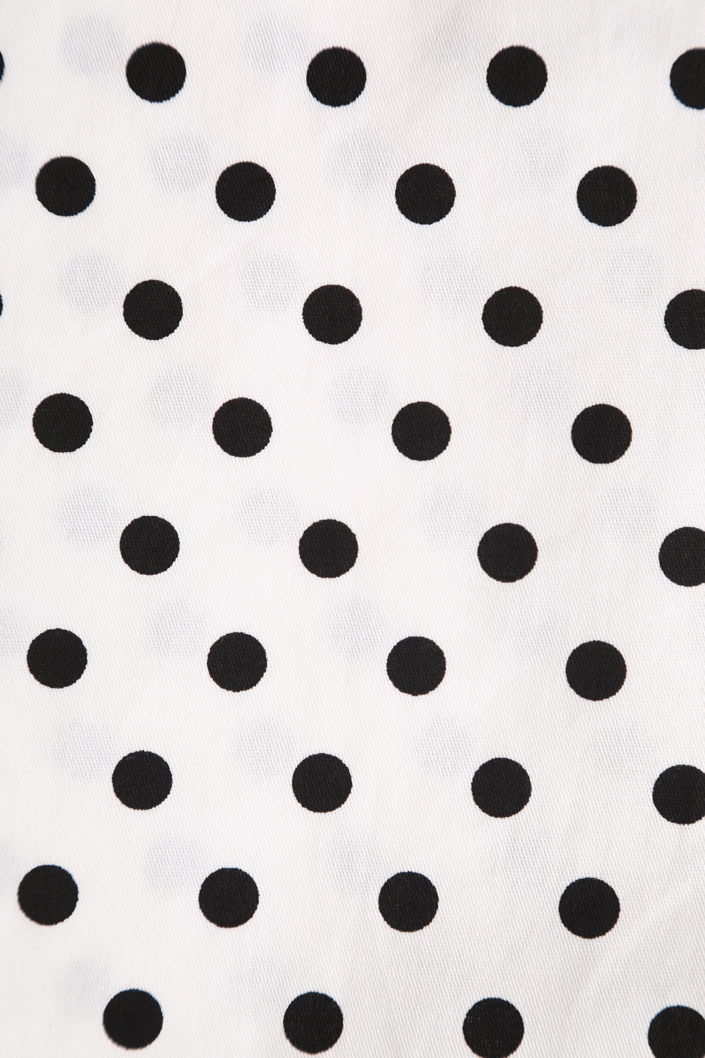 Judith Pleated Black Dress With White Polka Dots