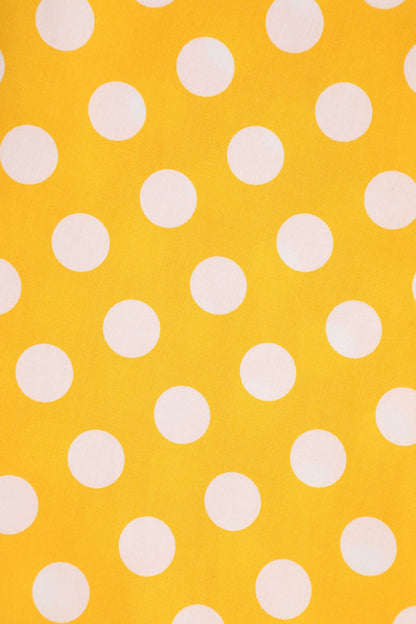 Lily Yellow Polka Dot Off Shoulder Dress