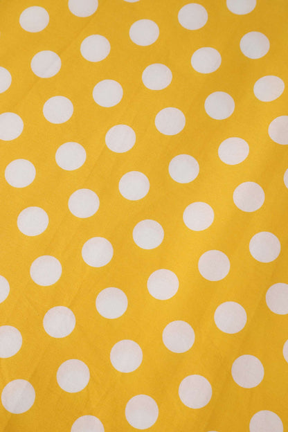 Maisie Yellow Polka Dot Full Circle Midi Skirt