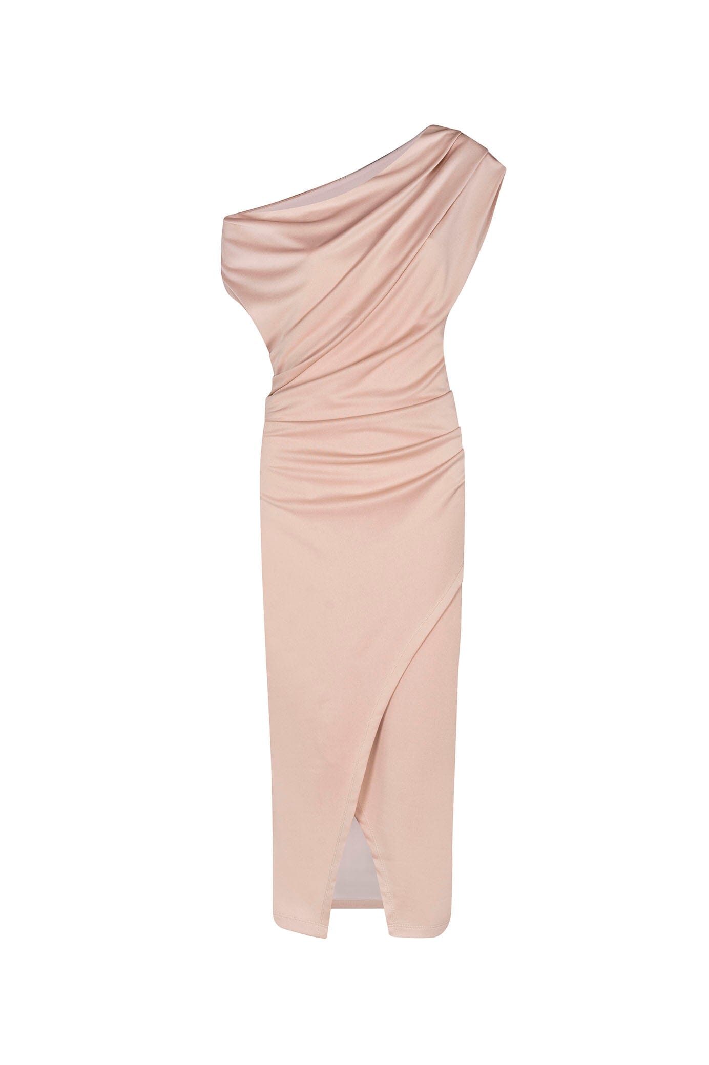 Roslyn Off Shoulder Midi Dress Champagne