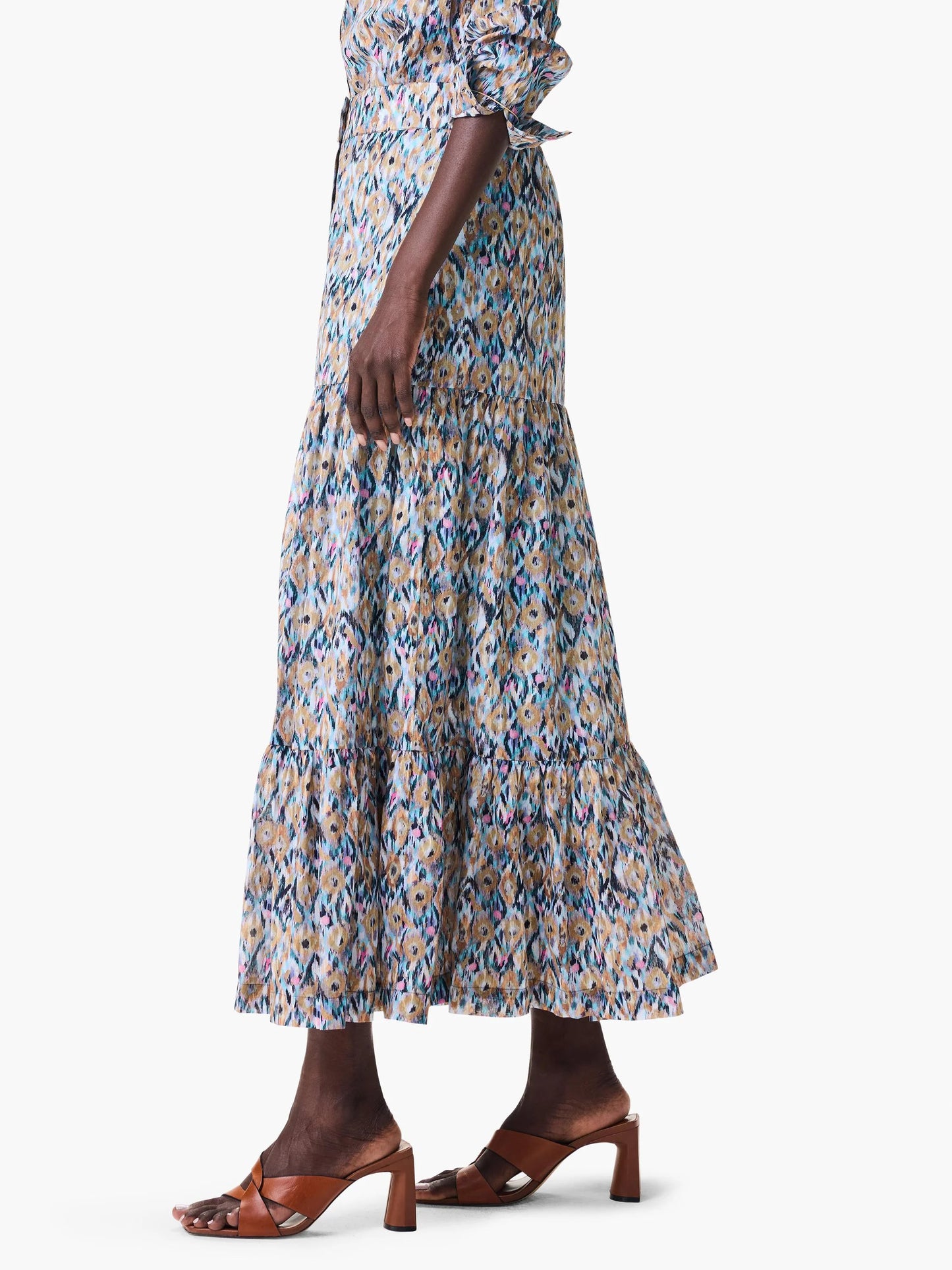 Up Beat Ikat Tiered Skirt