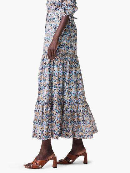 Up Beat Ikat Tiered Skirt