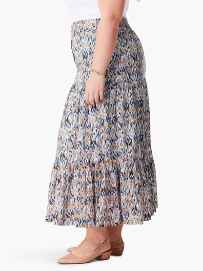 Up Beat Ikat Tiered Skirt