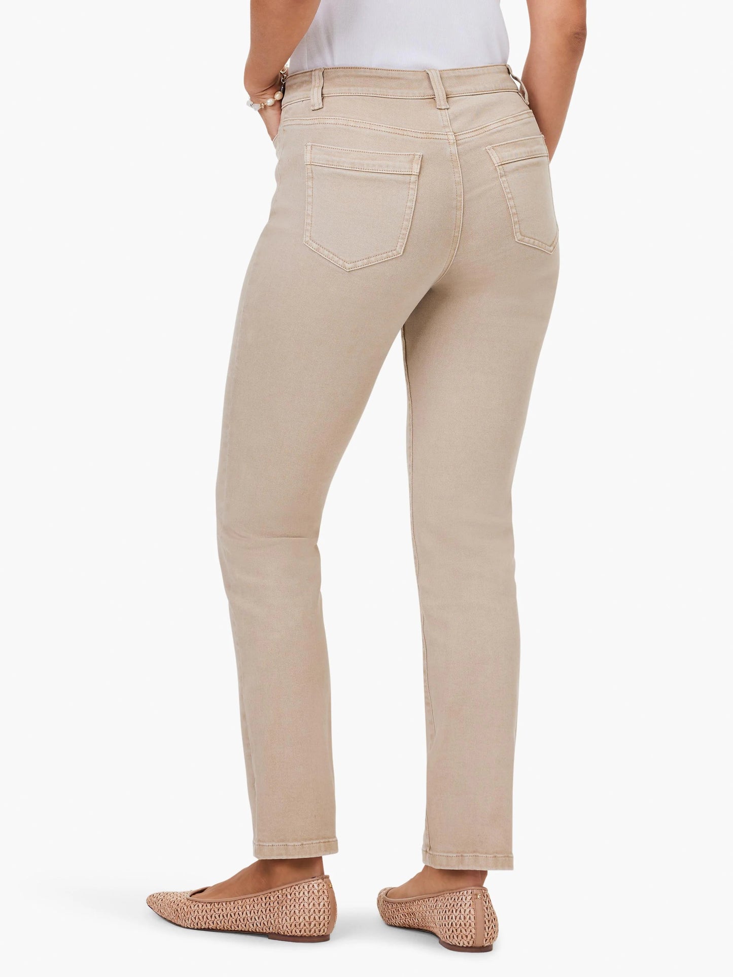 Mid Rise Straight Pocket Ankle Jeans