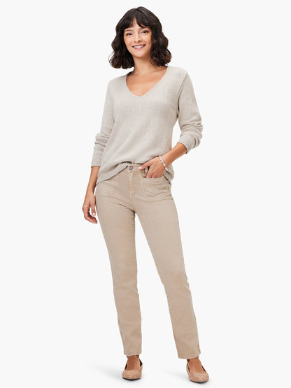 Mid Rise Straight Pocket Ankle Jeans