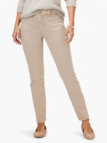 Mid Rise Straight Pocket Ankle Jeans