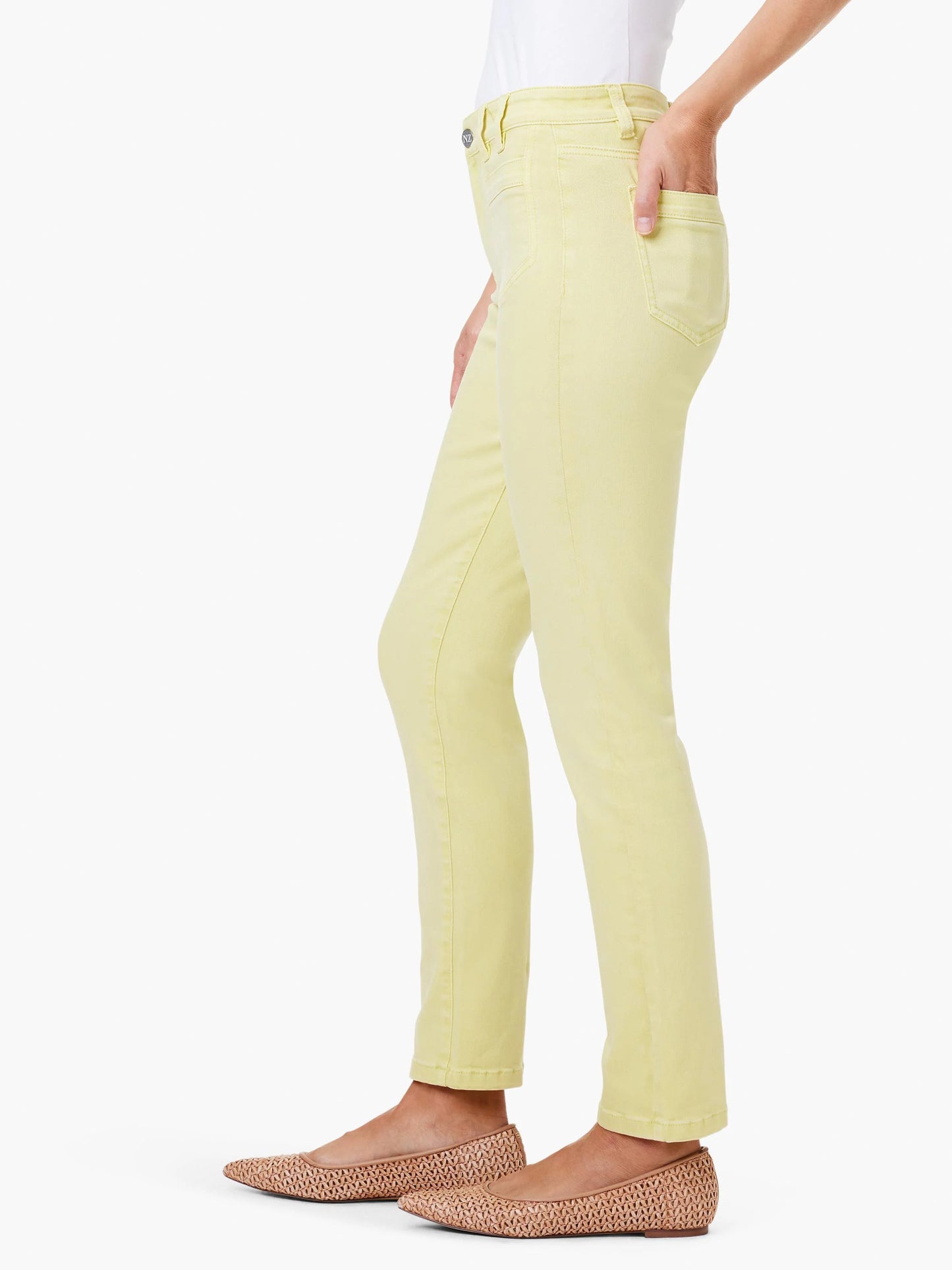 Mid Rise Straight Pocket Ankle Jeans