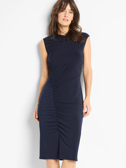 Side Ruche Knit Dress