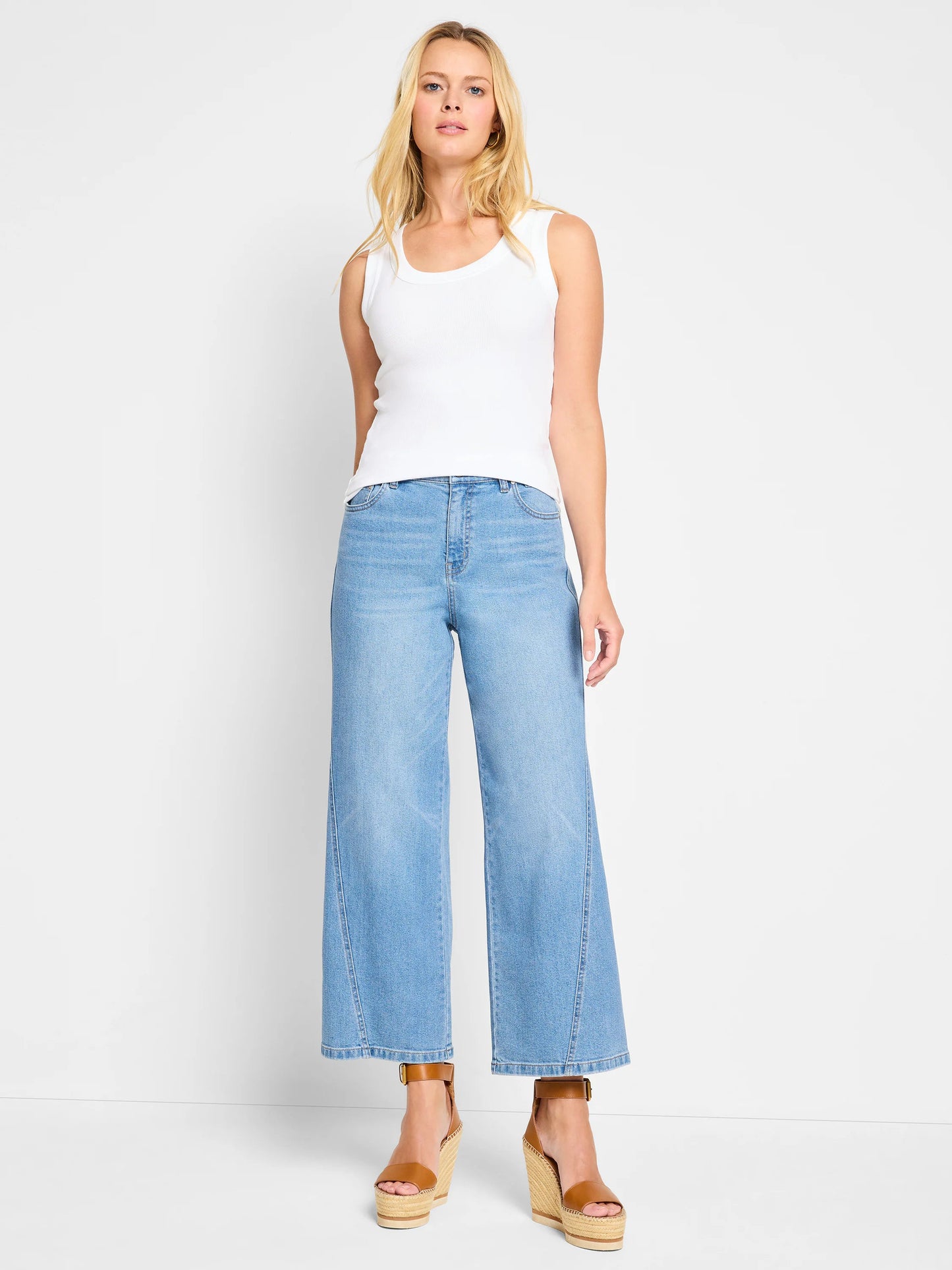 Forward Seam Weekend Wide Leg Ankle Jeans