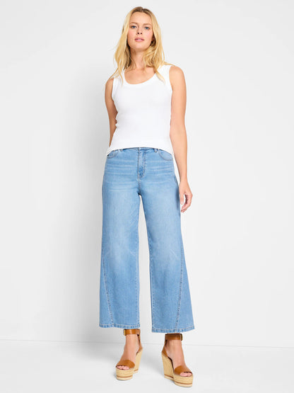 Forward Seam Weekend Wide Leg Ankle Jeans