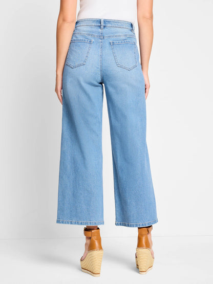 Forward Seam Weekend Wide Leg Ankle Jeans