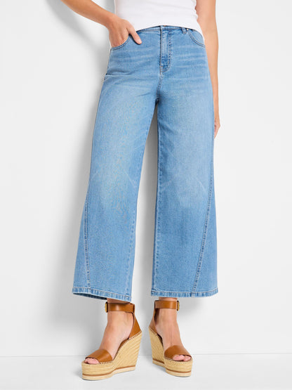 Forward Seam Weekend Wide Leg Ankle Jeans