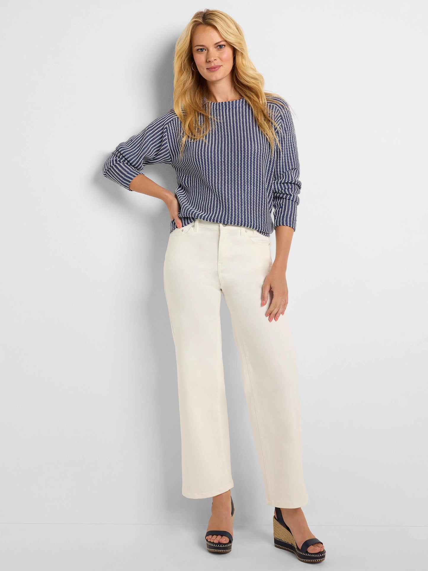 Forward Seam Weekend Wide Leg Ankle Jeans