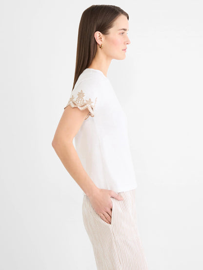 Deco Sleeve Cotton Slub Tee