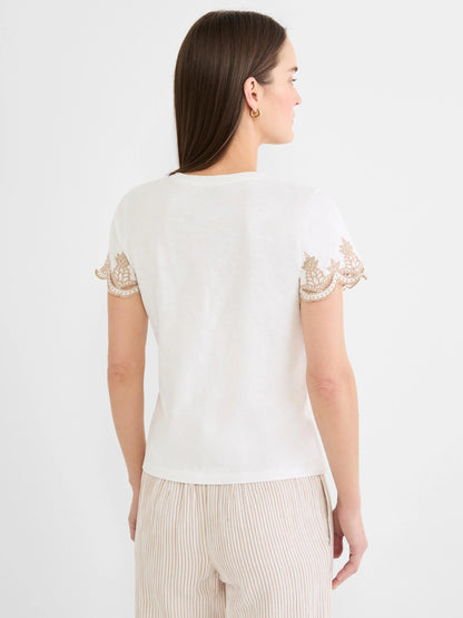 Deco Sleeve Cotton Slub Tee