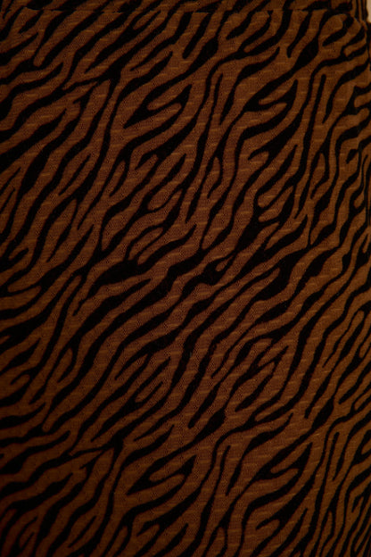 Silver Springs Cognac Zebra Flare Pants