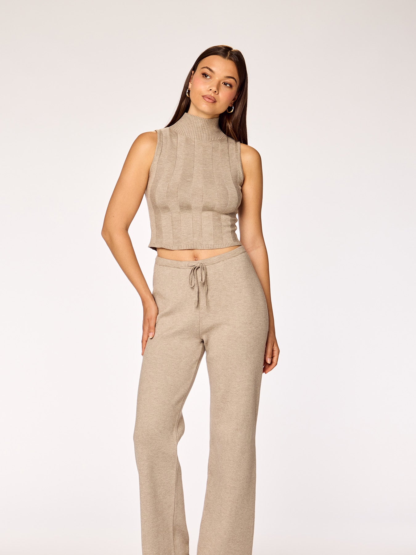 DRIFT - High Neck Top • Mushroom