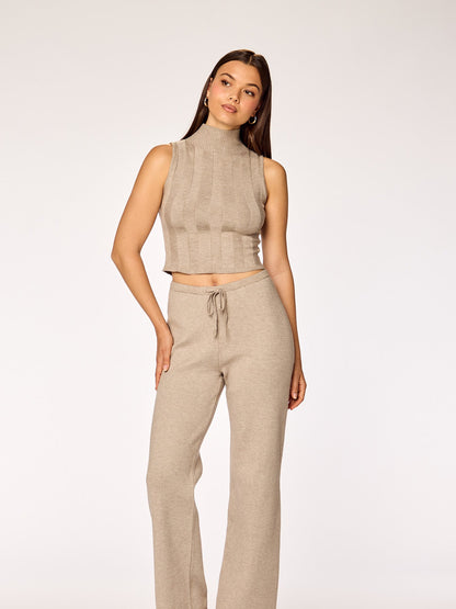 DRIFT - High Neck Top • Mushroom
