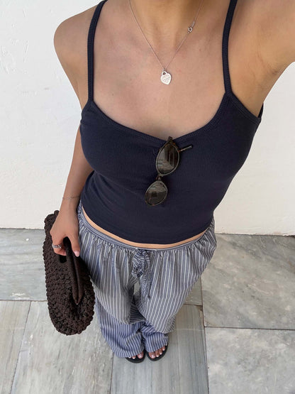 MONOGRAM - Strap Top • Dark Blue