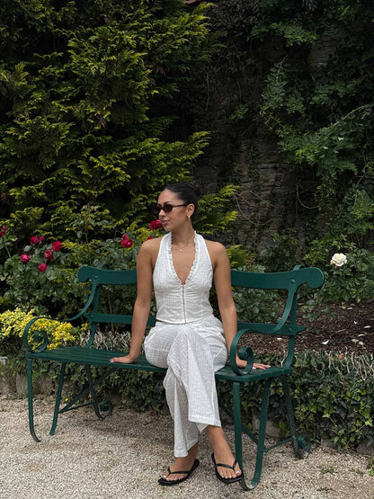 BREEZE - Halter Top • White