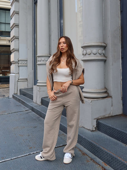 ESSENTIALS - Straight Leg Sweatpants • Stone