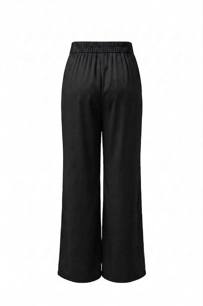 Sienna Tie Waist Wide Leg Pants Black
