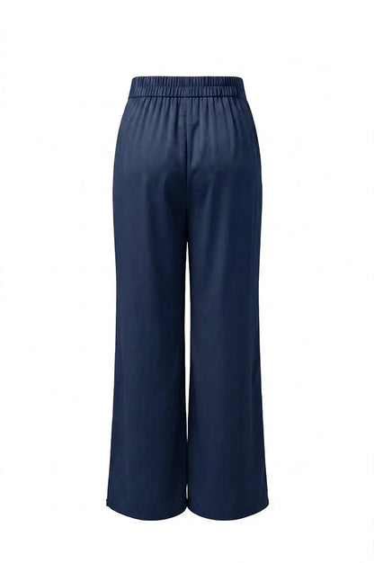Sienna Tie Waist Wide Leg Pants Navy