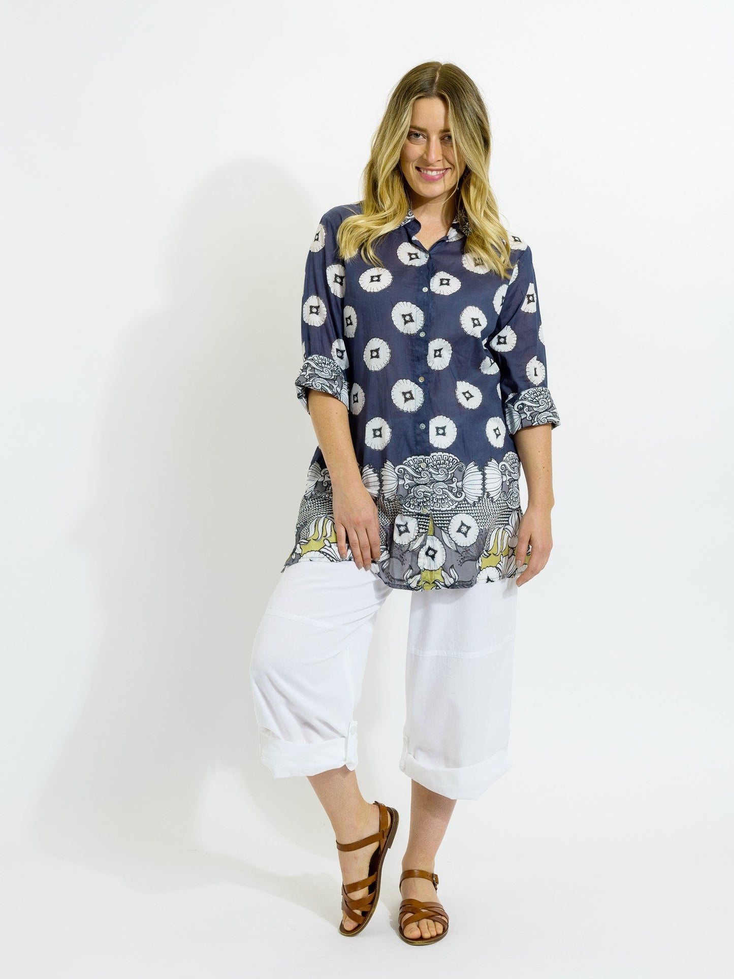 Maroochy Collared Shirt in Storm Grey