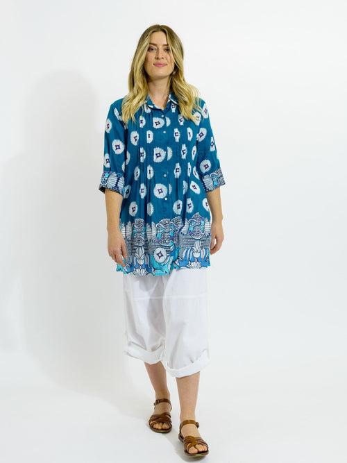 Maroochy Collared Shirt in Venetian Blue