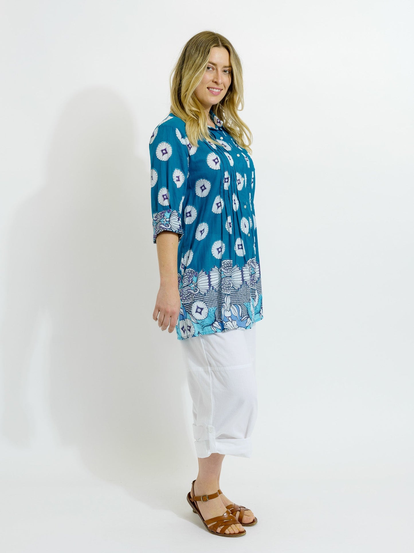 Maroochy Collared Shirt in Venetian Blue