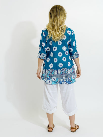Maroochy Collared Shirt in Venetian Blue