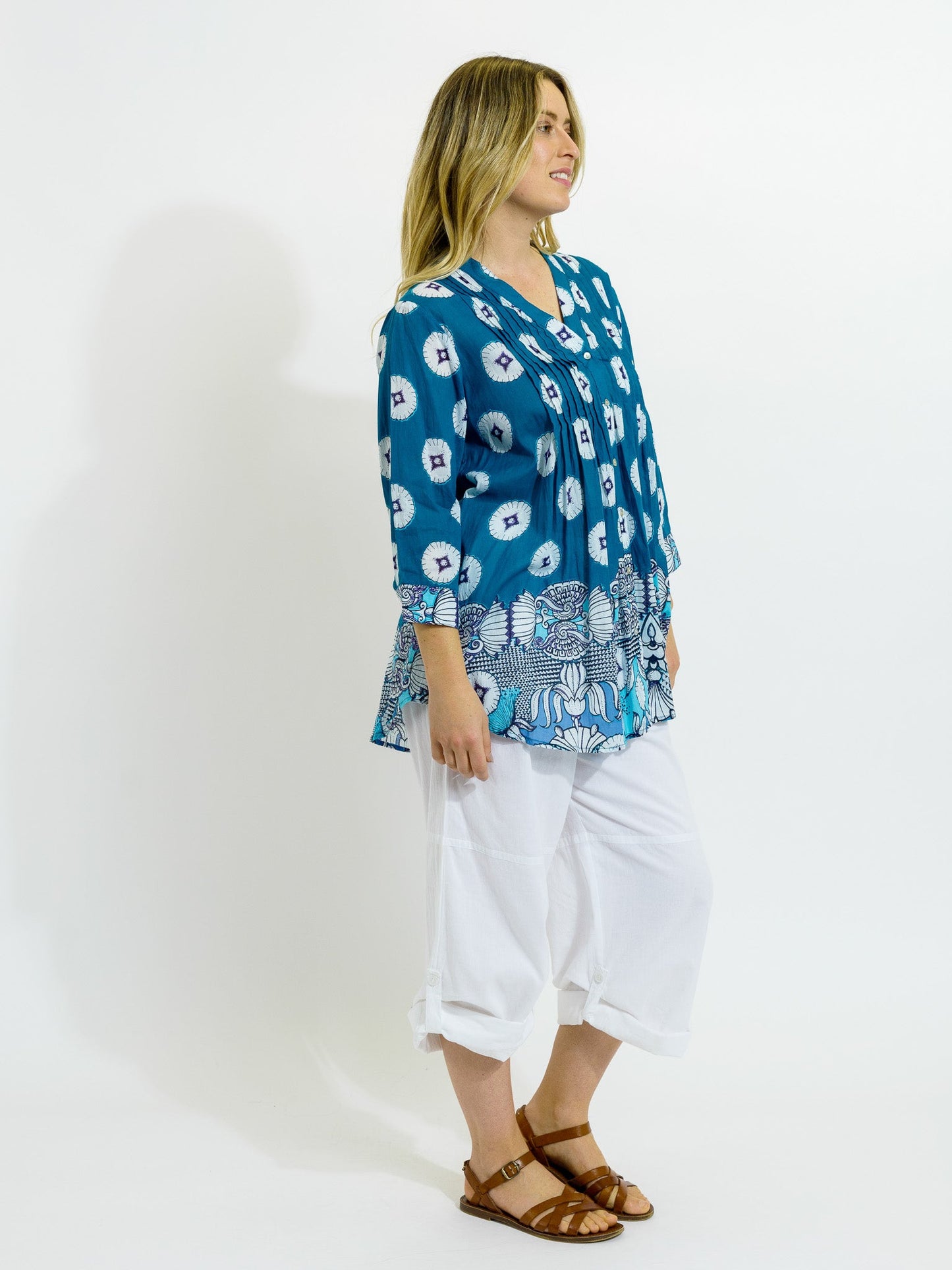 Palm Cove Top in Venetian Blue