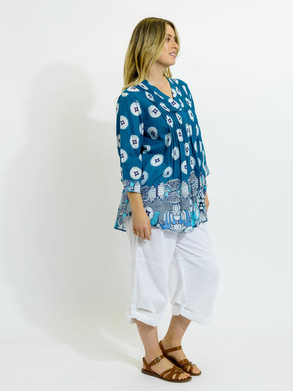 Palm Cove Top in Venetian Blue