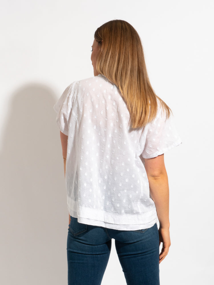 Capricorn Shirt in White Dobby