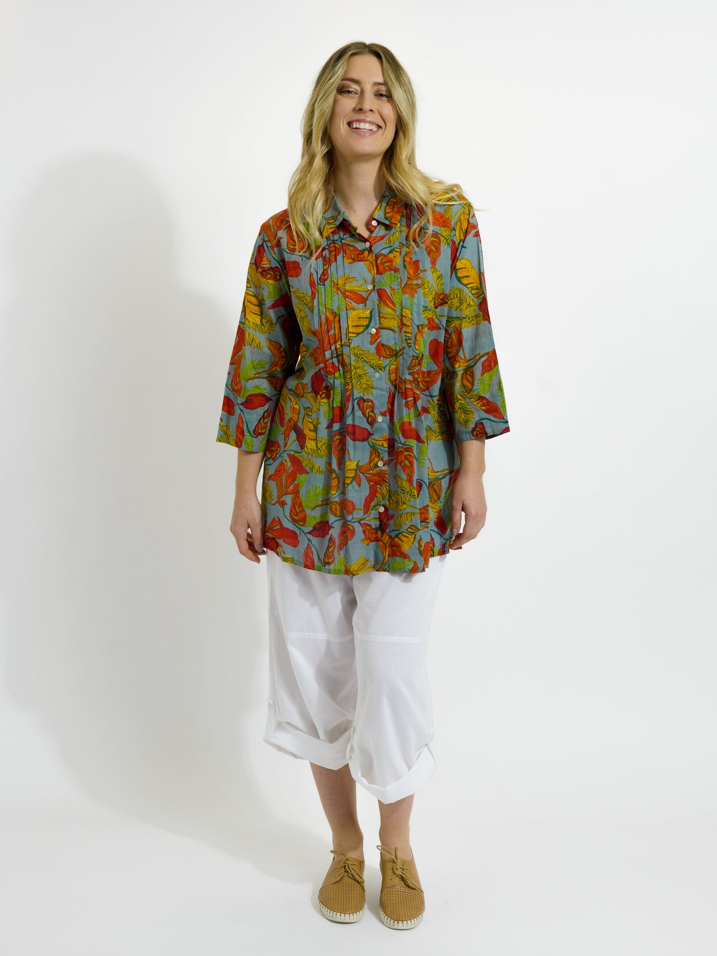 Maroochy Collared Shirt in Autumn Leaves