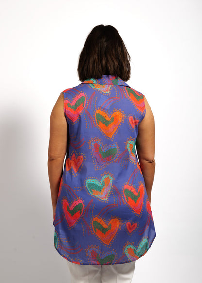 Ana Top in Purple Hearts