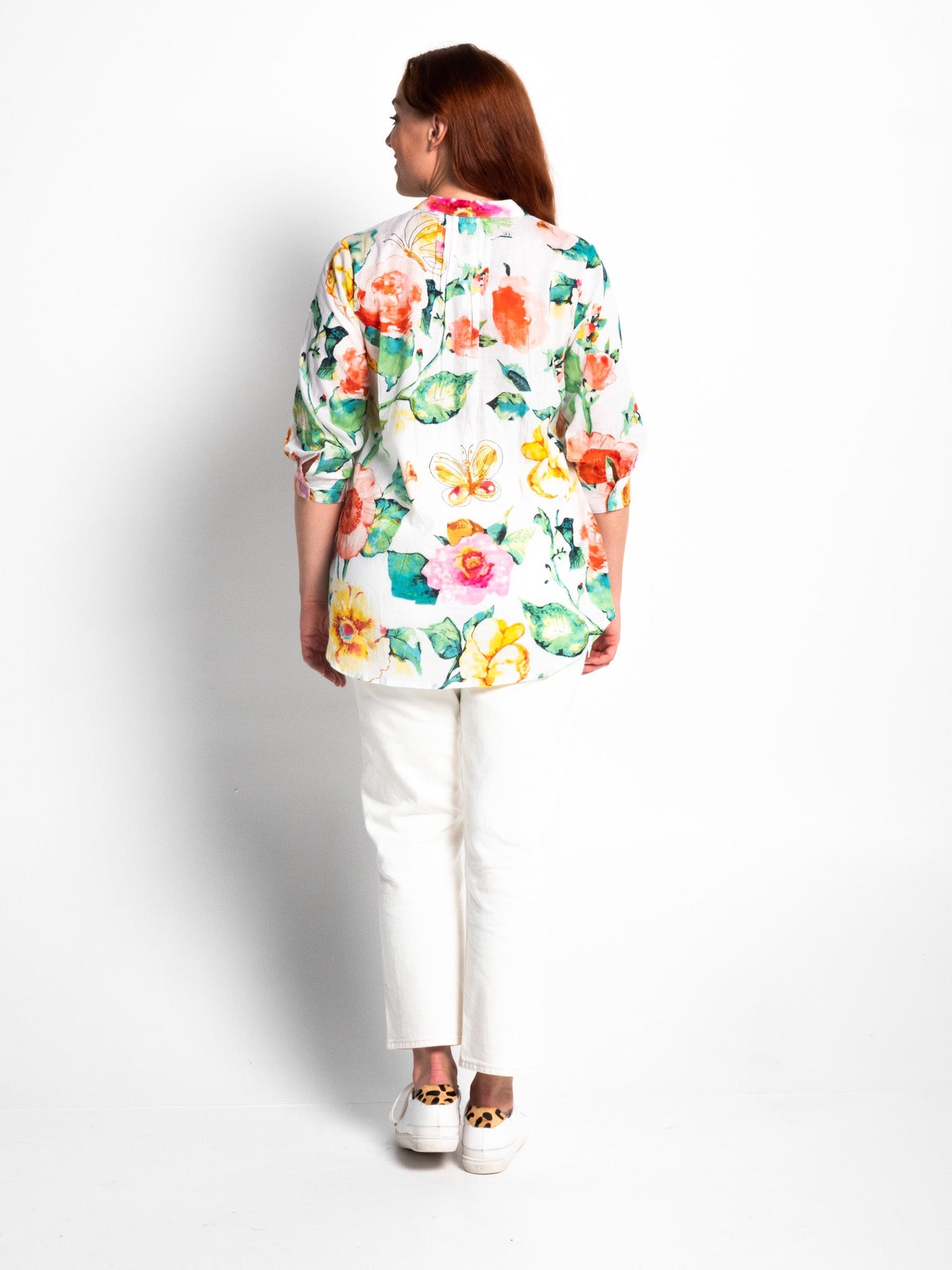 Palm Cove Top in White Garden