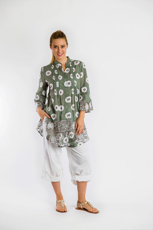 Eumundi Top in Green Lotus