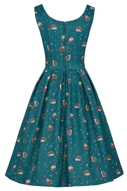 Amanda Teal Hedgehog Swing Dress