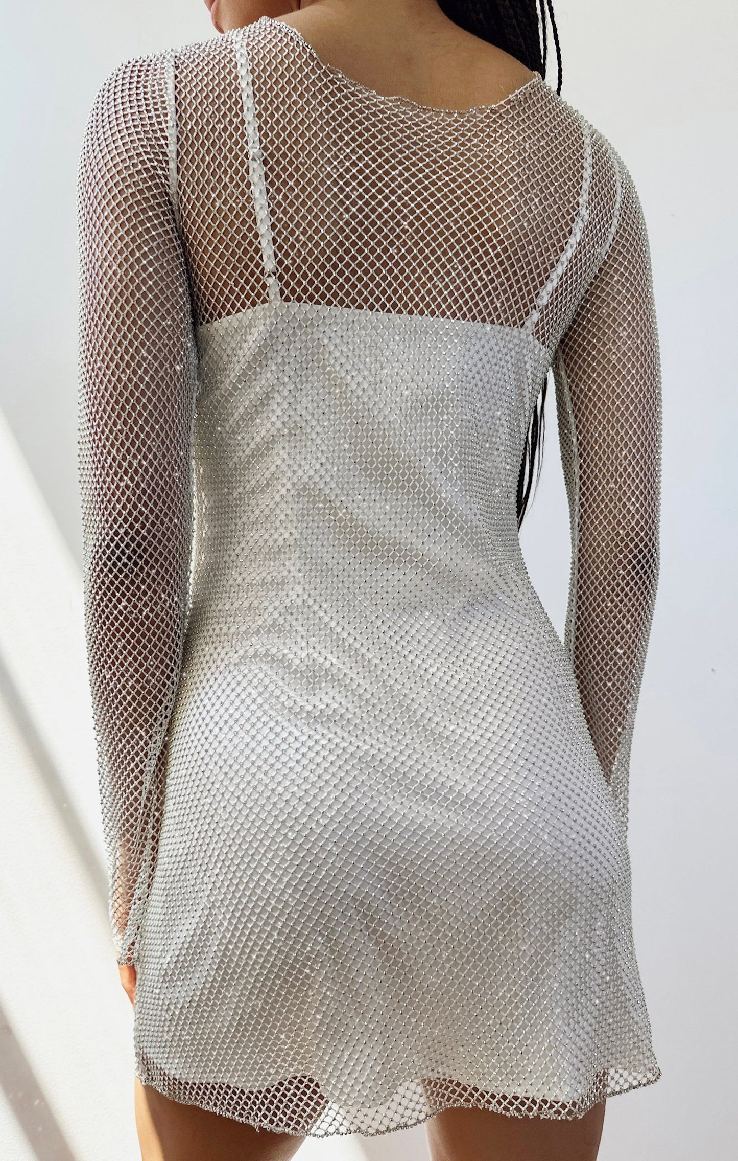 Iconic Mini Dress ~ White Glitz